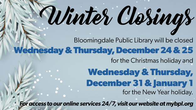 library closings, click for details